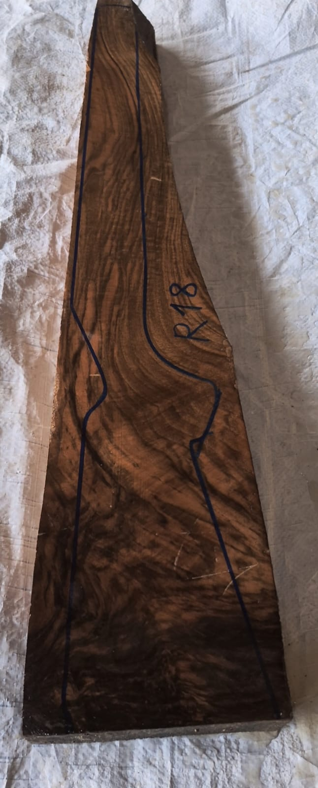 Exhibition Grade Rifle Blank (Fiddleback Marble)
