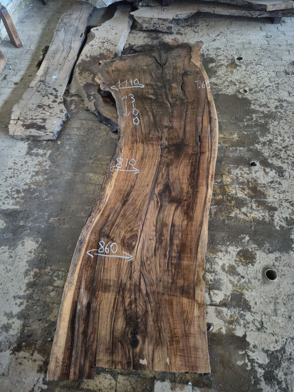 Architectural Monolith Walnut Slab - 3.1m (Live Edge)